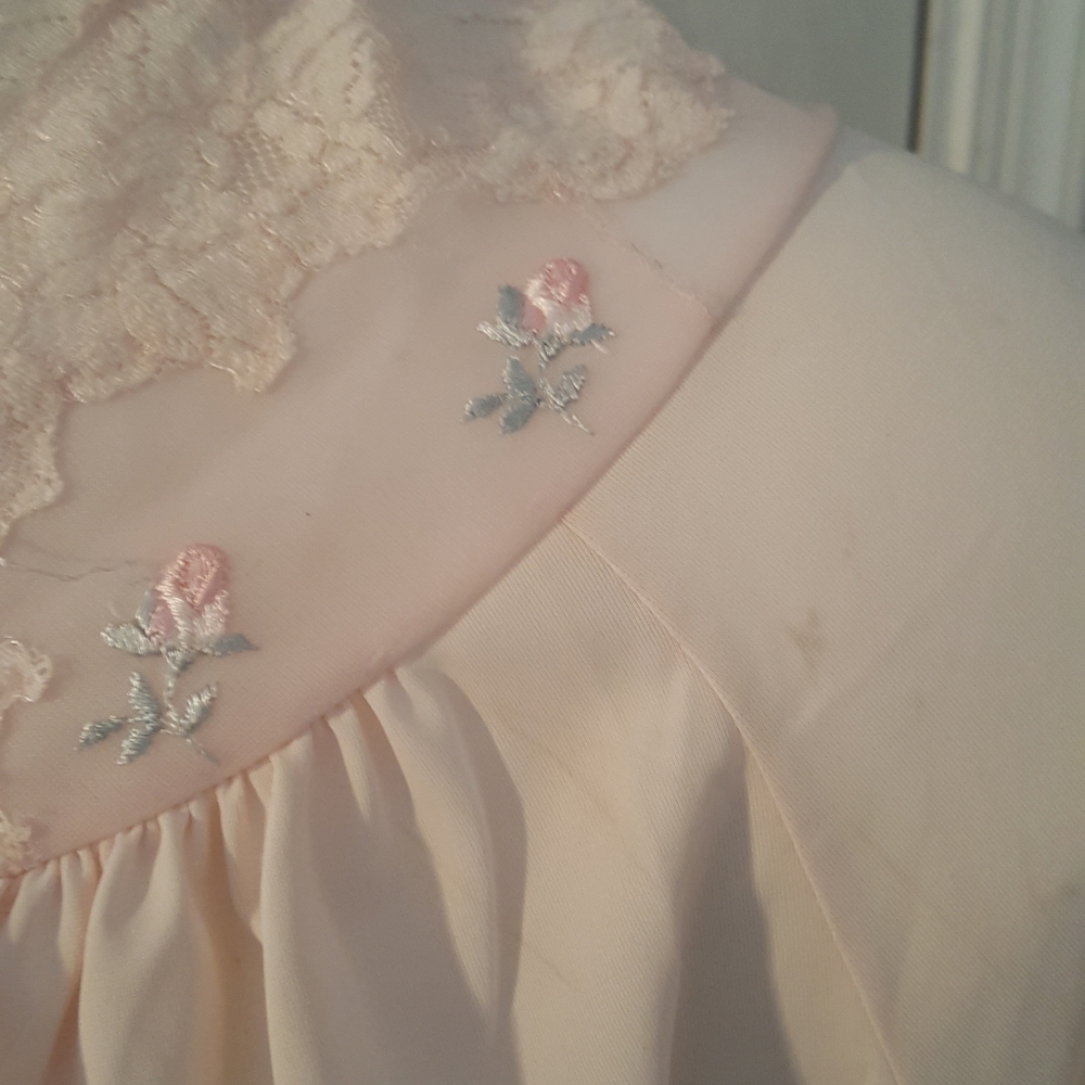 Vintage Shadowline Pink Medium 1960s Housecoat Ho… - image 8